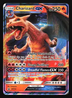 Charizard GX SM195 Sun & Moon Black Star Promo Pokemon Card - Image 1