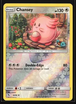 Chansey 46/68 Hidden Fates Reverse Holo Pokemon Card - Image 1