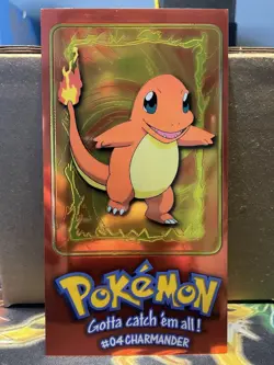 Charmander 4 of 5 Topps 1999 Chrome Oversized Box Topper Series 1 Pokemon Card - Image 1