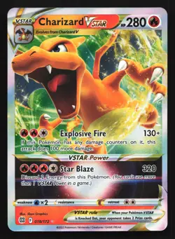 Charizard VSTAR 018/172 SWSH09: Brilliant Stars Ultra Rare Pokemon Card - Image 1