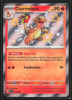 Charmeleon 110/091 SV: Paldean Fates Shiny Holo Rare Pokemon Card - Image 1