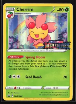Cherrim SWSH088 Battle Styles Prerelease Black Star Promo Pokemon Card - Image 1