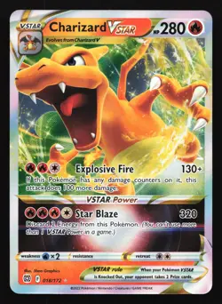 Charizard VSTAR 018/172 SWSH09: Brilliant Stars Ultra Rare Pokemon Card - Image 1