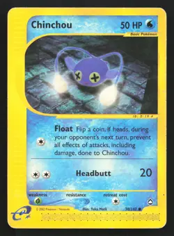 Chinchou 70/147 Aquapolis Common Pokemon Card - Image 1