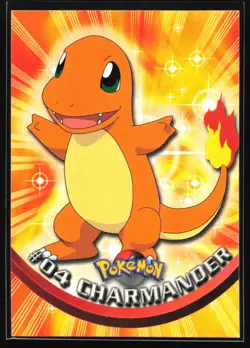 Charmander 4 Topps Series 1 TV Animation Blue Logo Pokemon Card - Image 1
