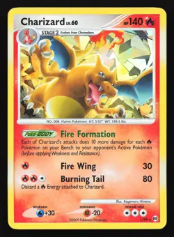 Charizard 1/99 Arceus Cracked Ice Holo Rare Pokemon Card HOLO BLEED ERROR - Image 1
