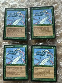 Set Of 4 (x4 4x) Scaled Wurm | Ice Age | MTG Magic the Gathering |NM Unplayed - Image 1