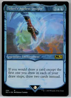 Foil Teferi's Ageless Insight (Showcase) #294 Core Set 21 Near Mint W/Tracking - Image 1