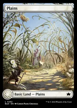 Lot of 20x Plains #262- BLB Bloomburrow- MTG Magic FOIL FULL ART Land NM - Image 1