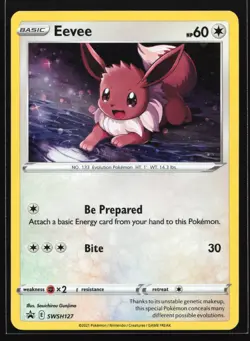 Eevee SWSH127 SWSH: Sword & Shield Black Star Promo Pokemon Card - Image 1