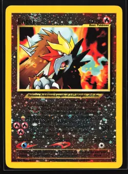 Entei 34 WoTC Reverse Holo Black Star Promo Pokemon Card SWIRL - Image 1