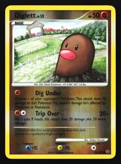 Diglett 72/127 Platinum Reverse Holo Pokemon Card - Image 1