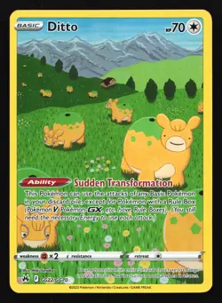 Ditto GG22/GG70 Crown Zenith: Galarian Gallery Ultra Rare Pokemon Card - Image 1