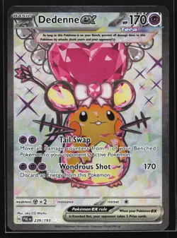 Dedenne ex 239/193 SV02: Paldea Evolved Ultra Rare Pokemon Card - Image 1