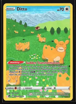 Ditto GG22/GG70 Crown Zenith: Galarian Gallery Ultra Rare Pokemon Card - Image 1