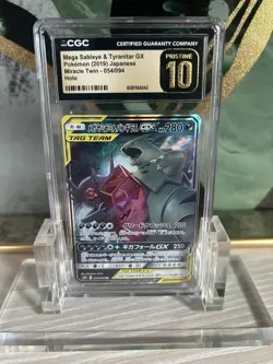 Pokemon Mega Sableye & Tyranitar GX 054/094 Tag Team Japanese CGC PRISTINE 10 - Image 1