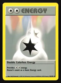 Double Colorless Energy 96/102 Base Set Uncommon Pokemon Card - Image 1