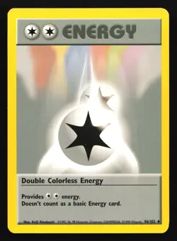 Double Colorless Energy 96/102 Base Set Uncommon Pokemon Card - Image 1