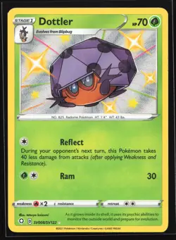 Dottler SV008 Shining Fates: Shiny Vault Shiny Holo Rare Pokemon Card - Image 1