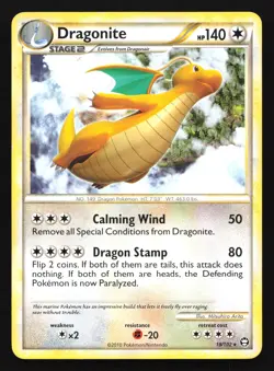 Dragonite 18/102 Triumphant Rare Pokemon Card - Image 1
