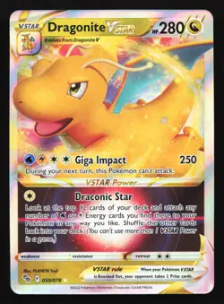 Dragonite VSTAR 050/078 Pokemon GO Ultra Rare Pokemon Card - Image 1