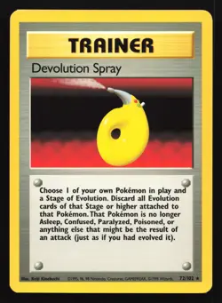 Devolution Spray 72/102 Base Set Rare Pokemon Card - Image 1