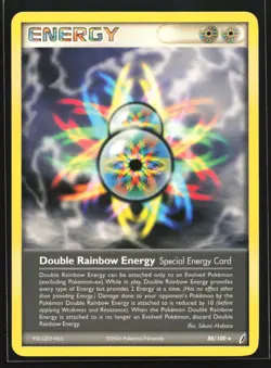 Double Rainbow Energy 88/100 Crystal Guardians Rare Pokemon Card - Image 1