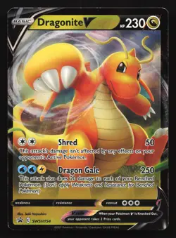 Dragonite V SWSH154 SWSH: Sword & Shield Black Star Promo Pokemon Card - Image 1