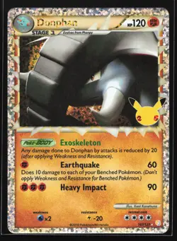 Donphan (Prime) 107/123 Celebrations: Classic Collection Pokemon Card - Image 1