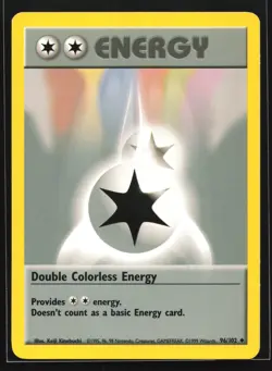 Double Colorless Energy 96/102 Base Set Uncommon Pokemon Card - Image 1