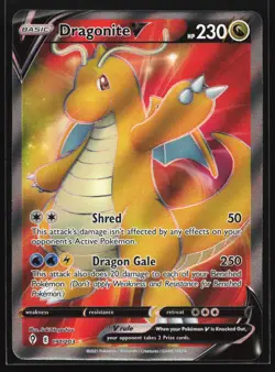Dragonite V (Full Art) 191/203 SWSH07: Evolving Skies Ultra Rare Pokemon Card - Image 1