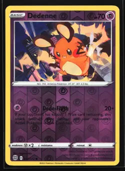 Dedenne 067/172 SWSH09: Brilliant Stars Reverse Holo Pokemon Card - Image 1