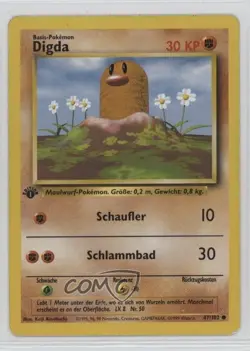 Diglett German 1st Ed. Pokemon Base Set #47 1999 - Image 1