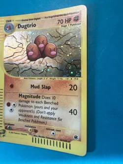 Dugtrio 10/165 Holo Rare Expedition E-Series 2002 Pokemon Small Half Swirls - Image 3