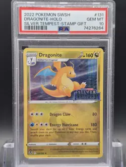 Dragonite Silver Tempest Stamped Promo PSA 10 Pokemon Trading Card Sword&Shield - Image 1