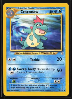 Croconaw 32/111 Neo Genesis Uncommon Pokemon Card - Image 1