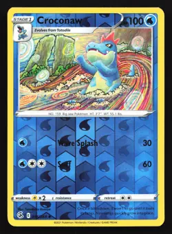 Croconaw 056/264 SWSH08: Fusion Strike Reverse Holo Pokemon Card - Image 1