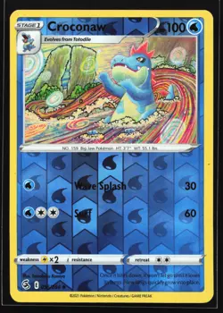 Croconaw 056/264 SWSH08: Fusion Strike Reverse Holo Pokemon Card - Image 1