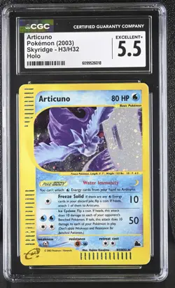 CGC 5.5 Articuno H3/H32 Skyridge Holo Rare Pokemon Card SWIRL - Image 1