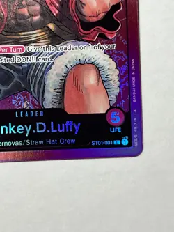 Monkey.D.Luffy ST01-001 One Piece Starter Deck 1 Straw Hat Crew Foil - Image 5