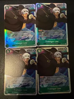 OP01-047 Trafalgar Law SR One Piece Card Game Romance Dawn x4 Playset Green - Image 1