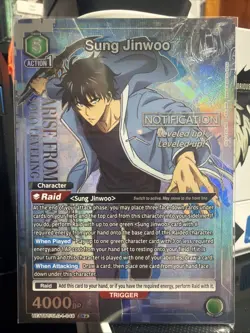 Union Arena Solo Leveling Sung Jinwoo SR* Alt Art UE17BT/SLG-1-048 Foil NM - Image 1