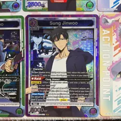 Solo Leveling Union Arena Lot of 8 SR & AP NM 2x Sung Jinwoo Included - Image 2