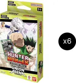 Union Arena Hunter x Hunter Sealed Display of 6 Starter Decks - Image 1