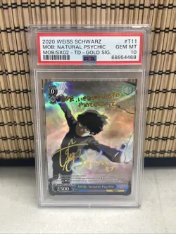 2020 Weiss Schwarz MOB:NATURAL PSYCHIC SP T11 Signature PSA 10 Gem Mint - Image 1