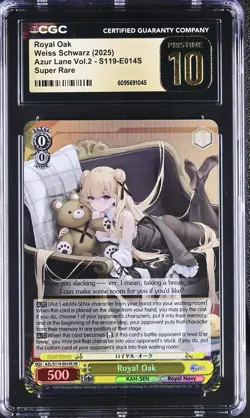 Weiss Schwarz GRADED Royal Oak E014S Azur Lane 2 SR PRISTINE 10 ENG - Image 1