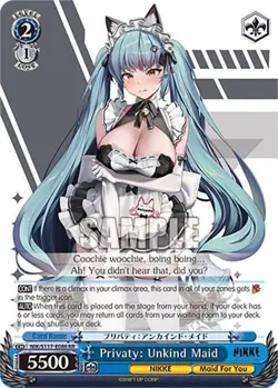 Nikke Weiss Schwarz Privaty: Unkind Maid NIK/S117-E086 RR Double Rare - Image 1