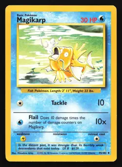 Magikarp 35/102 Base Set Uncommon Pokemon Card - Image 1