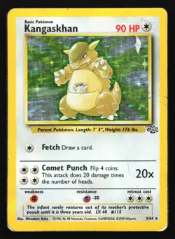 Kangaskhan 5/64 Jungle Holo Rare Pokemon Card DMG - Image 1