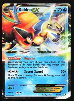 Keldeo EX 45/113 Legendary Treasures Ultra Rare Pokemon Card - Image 1
